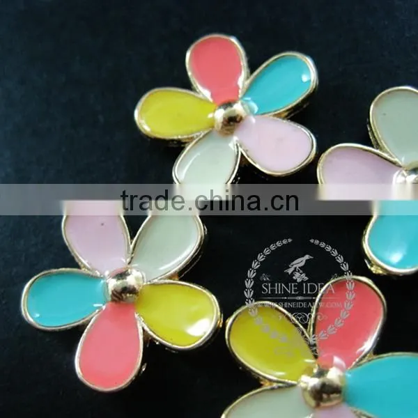 18mm mix color flower cabochon setting pendant charm DIY supplies findings 1800147