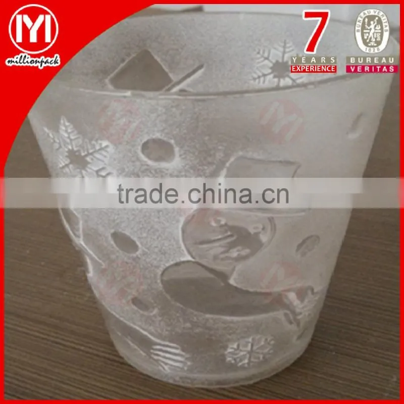 High quality Clear snowman shape Plastic Christmas Cup