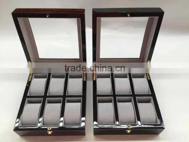 High Quality Wooden 6 slots Watch Box