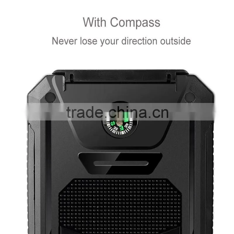 CE FCC ROHS certificated solar charger power bank 10000mah waterproof IP68