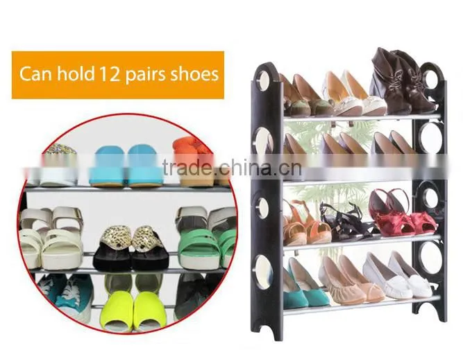 Ladies shoe rack stackable storage shelves with 4 and 10 tiers( FH-SR00611)