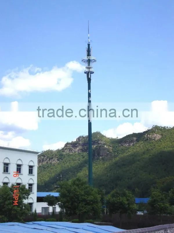30m Galvanized Telecom Monopole