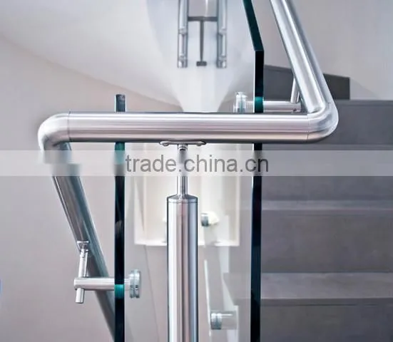 Handrail support for glass balustrade
