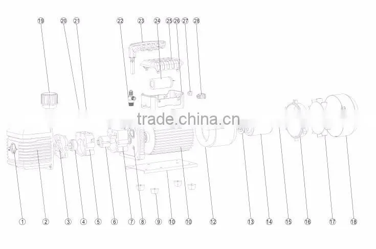 micro dual stage vacuum pump VP250 for HVAC/R from manufacturer
