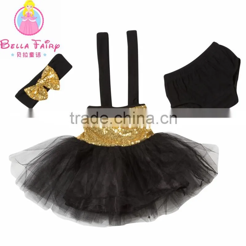 Red sequin girls summer party dress baby fashion clothes designer one piece party dresses