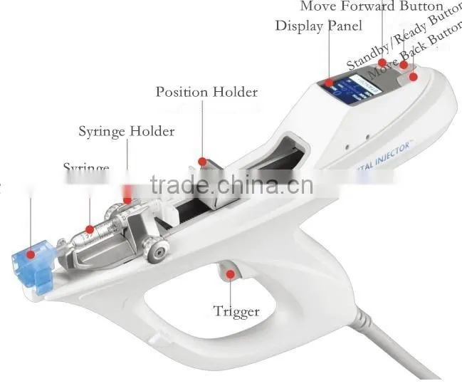 Hot water meso gun injection microneedle plastic injection machinery