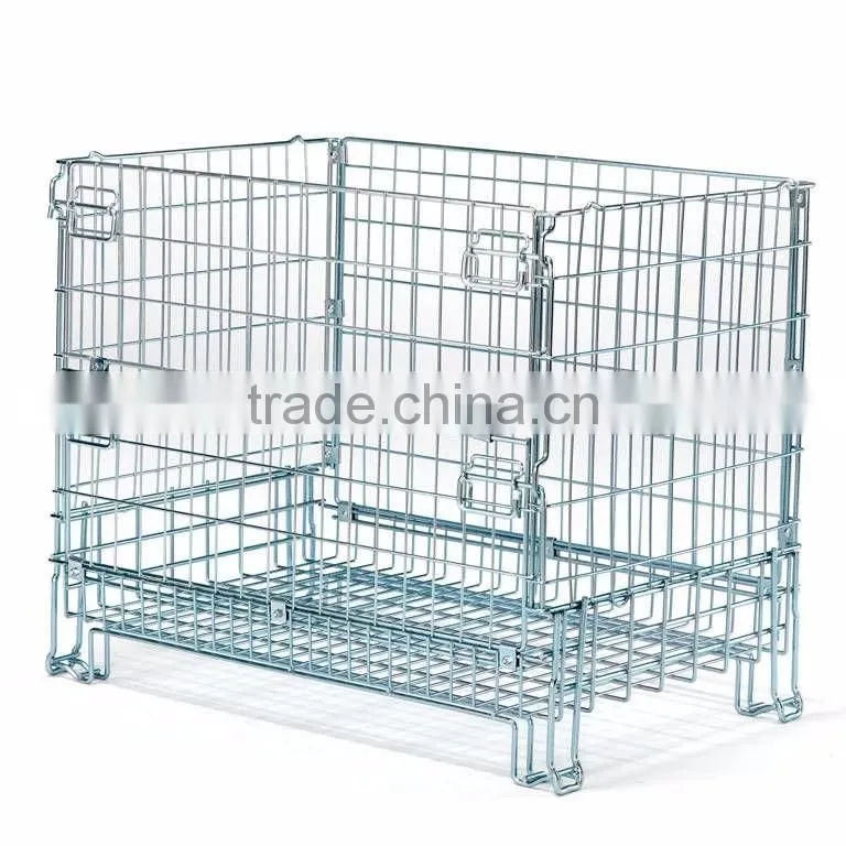 galvanized wholesale folding metal turnover basket