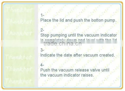 Vacuum plastic canister