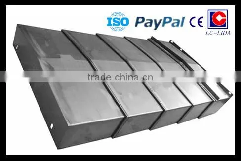 LC-LIDA steel/stainless steel plate telescopic cover(bellow) for machine