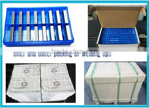 YG6/YG8 carbide brazed tips/cemented carbide welding tips/welding blade for cutting