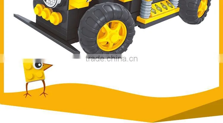 Hot Sale DIY educational kids remote control car building blocks toys