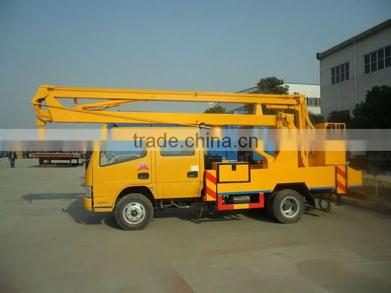 Dongfeng 4*2 24m hydraulic aerial cage,aerial bucket truck
