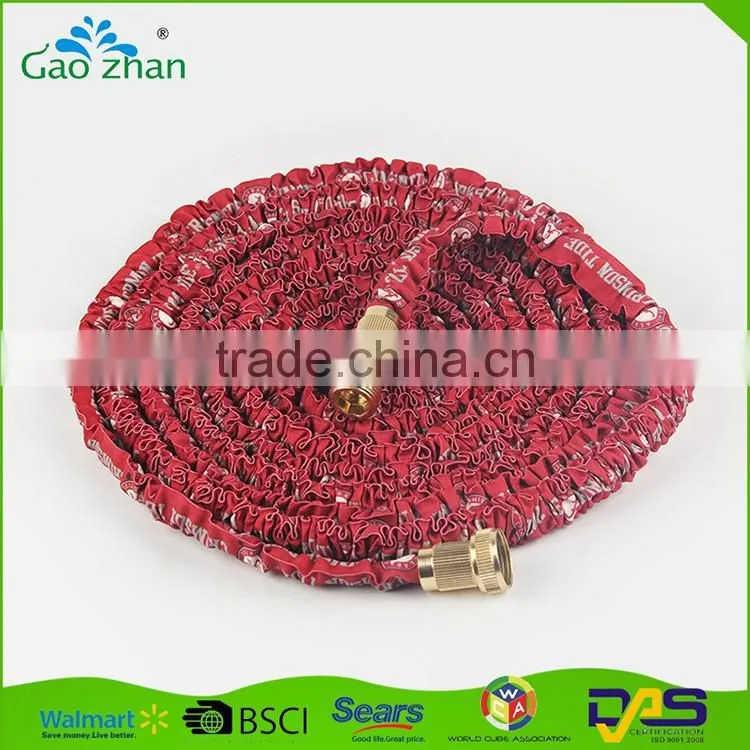 Custom Logo priting brass fitting Magic Flexible Garden Water hose 25 50 75 100 150 FT