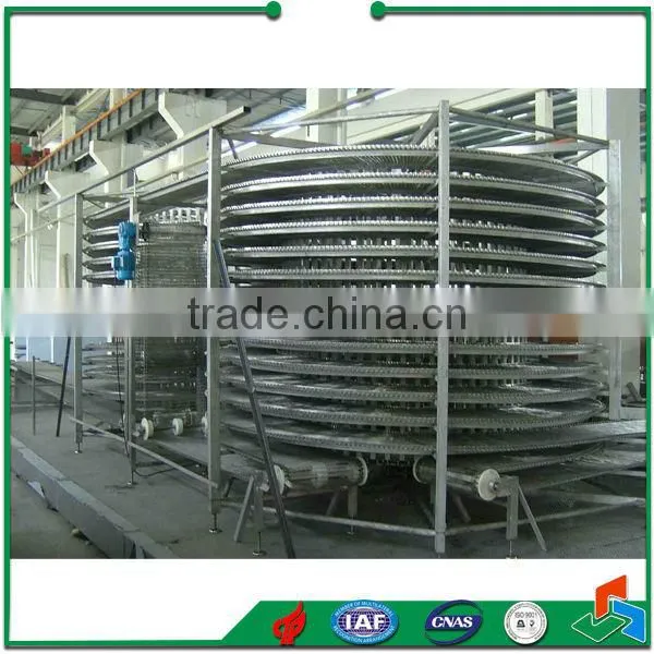 China Spiral IQF freezer For Fruit Vegetable Processing