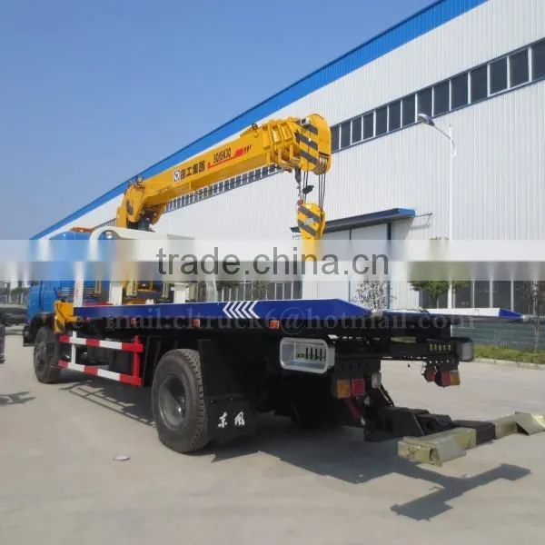 180hp 4*2 DONGFENG Tow Wrecker with Crane 8 ton