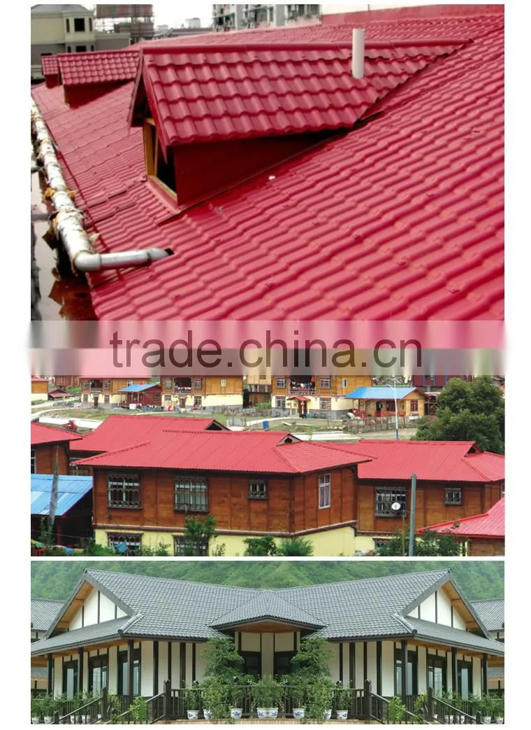 Chinese new style ASA coated PVC waterproofing plastic roof shingle