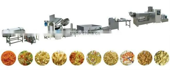 Crispy fried snack machine/Fried Flour Bugles Snack Food Machines/small snack food machine