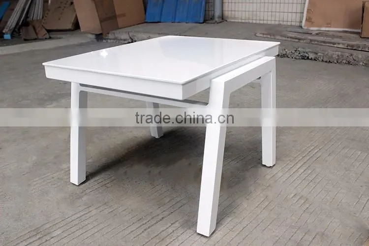 Outdoor Funiture White Aluminum Coffee Table