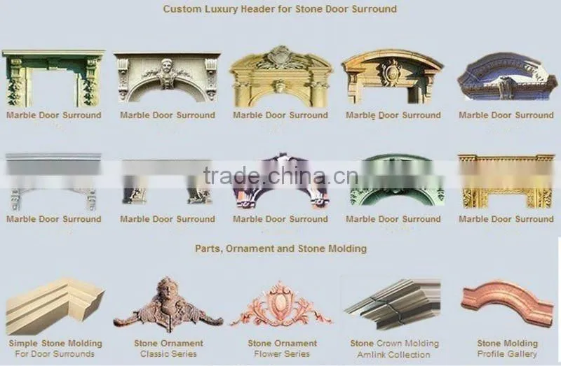 Hand Carved Marble Decorative Door Frame with Girl Statue