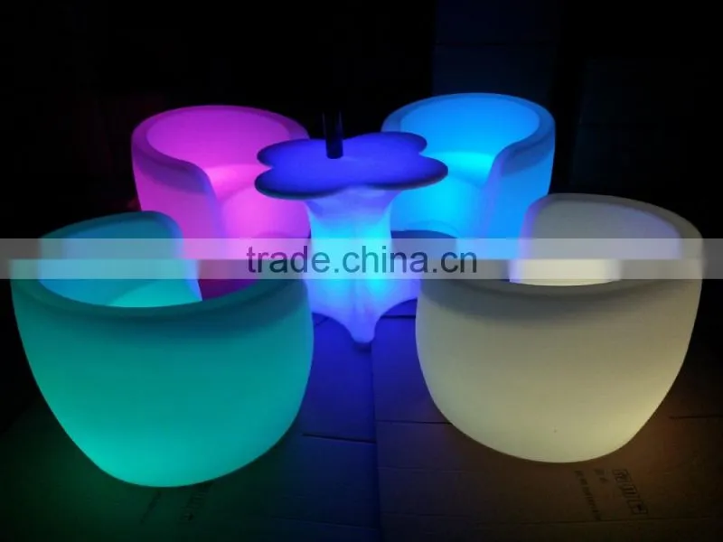 luminous battery operated RGBW color change led bar stool/chair