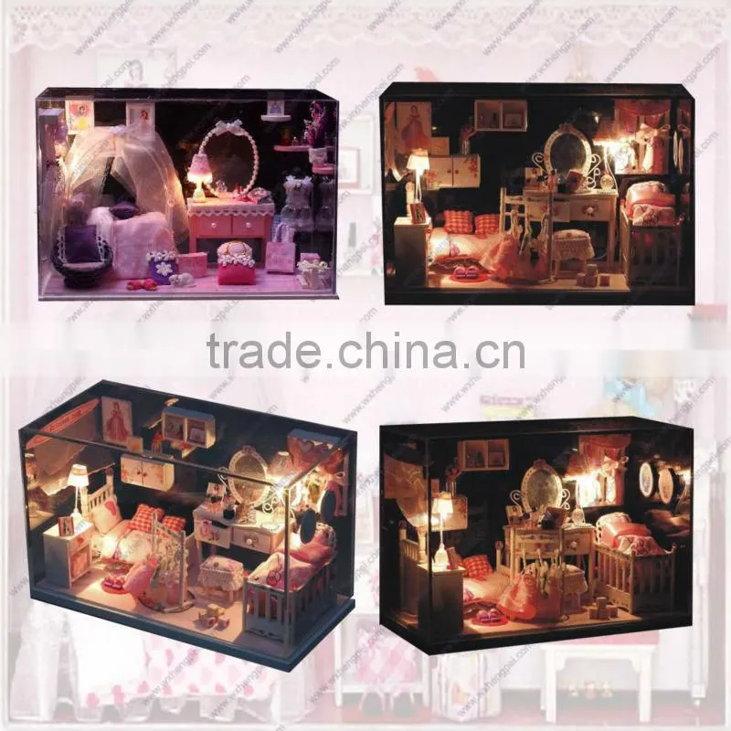3D puzzle honey pine room furniture bedroom model