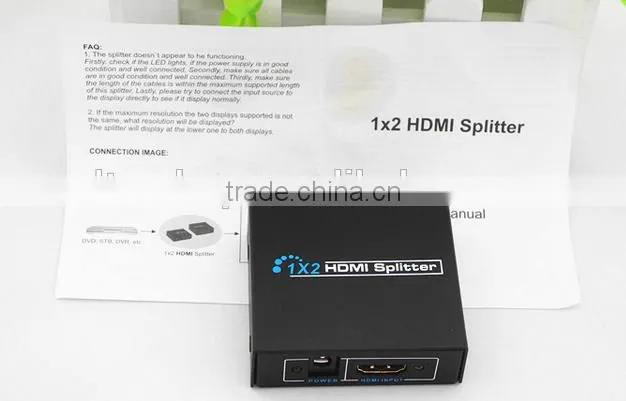 Hot Product 1080P HD 1x2 Port Splitter Transfer TV Cheaper High Speed Two Outputs Cable TV Splitter