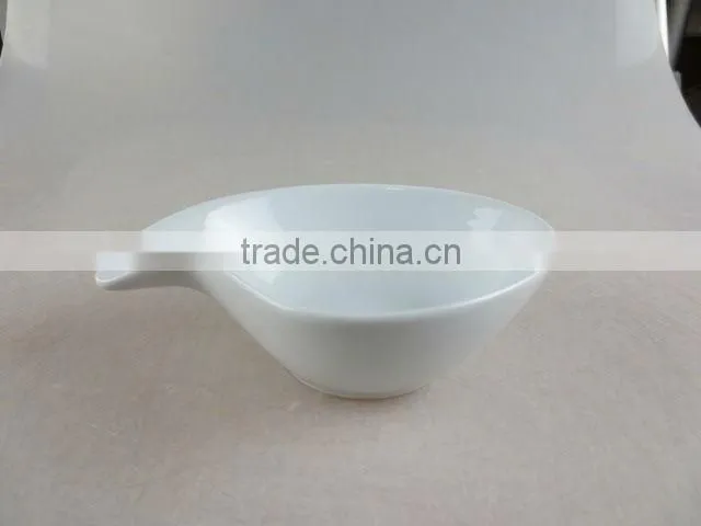 stock white porcelain sauce dish