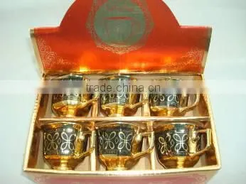Clearance sale golden Arab style porcelain tea set