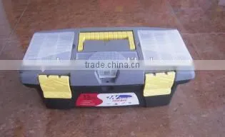 13" plastic tool storage box with handle for carring