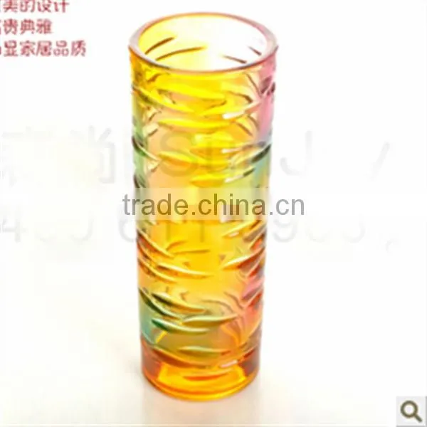 colored glass vases