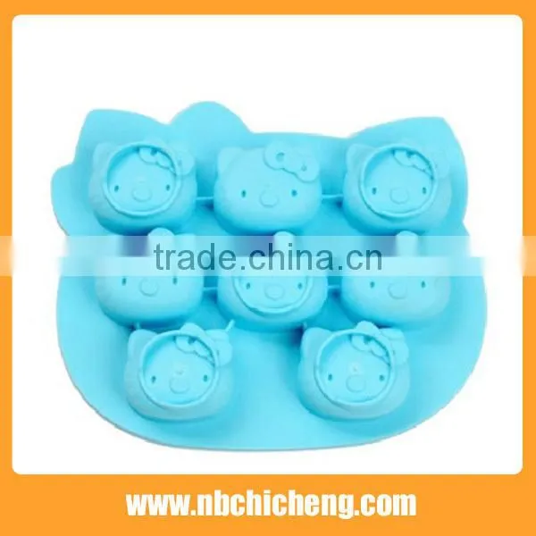 8-tray High Quality Cheaper Price Colorful Design Silicone Ice Cube Mould,Hello Kitty , Ice Cube Tray.