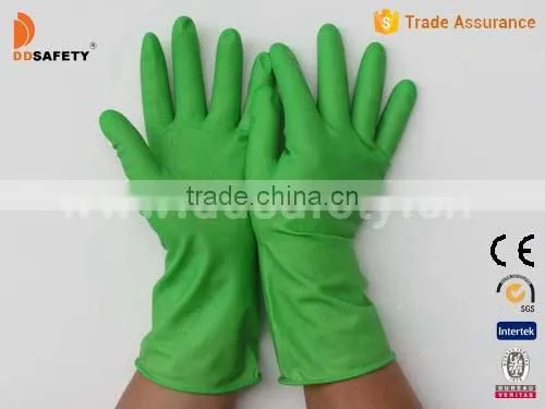 DDSAFETY Wholesale Cheap Green Latex Glove Safety Glove