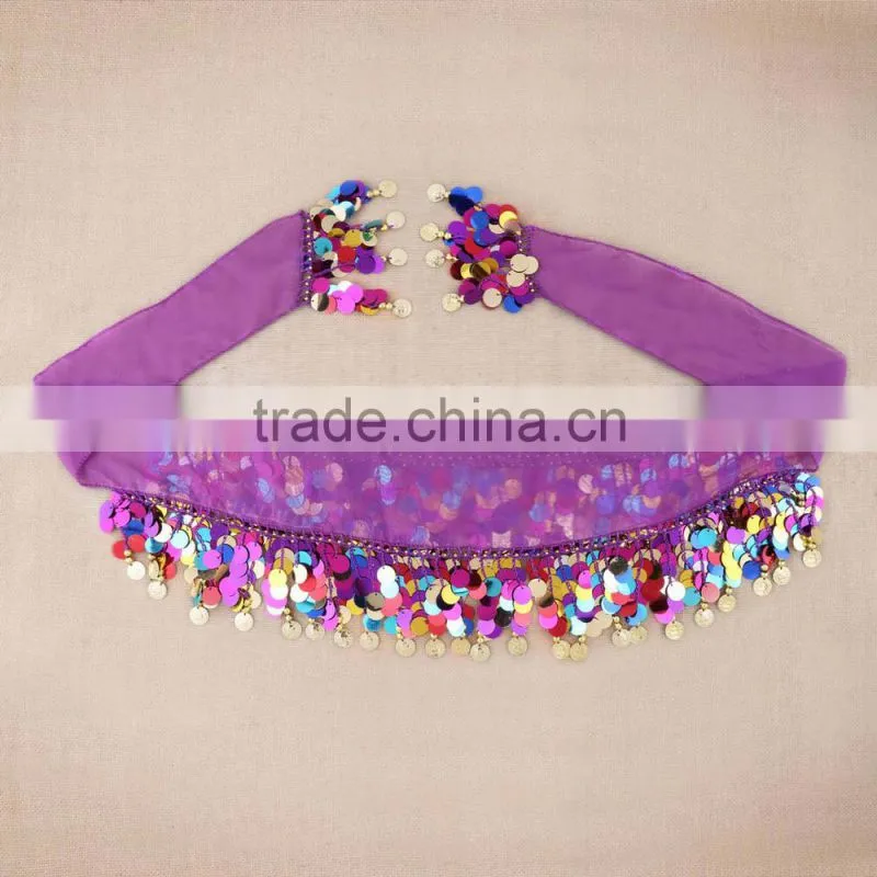 Dancing Coin Chain Sequin Belly Dance Hip Belt Skirt Scarf Wrap Waistband