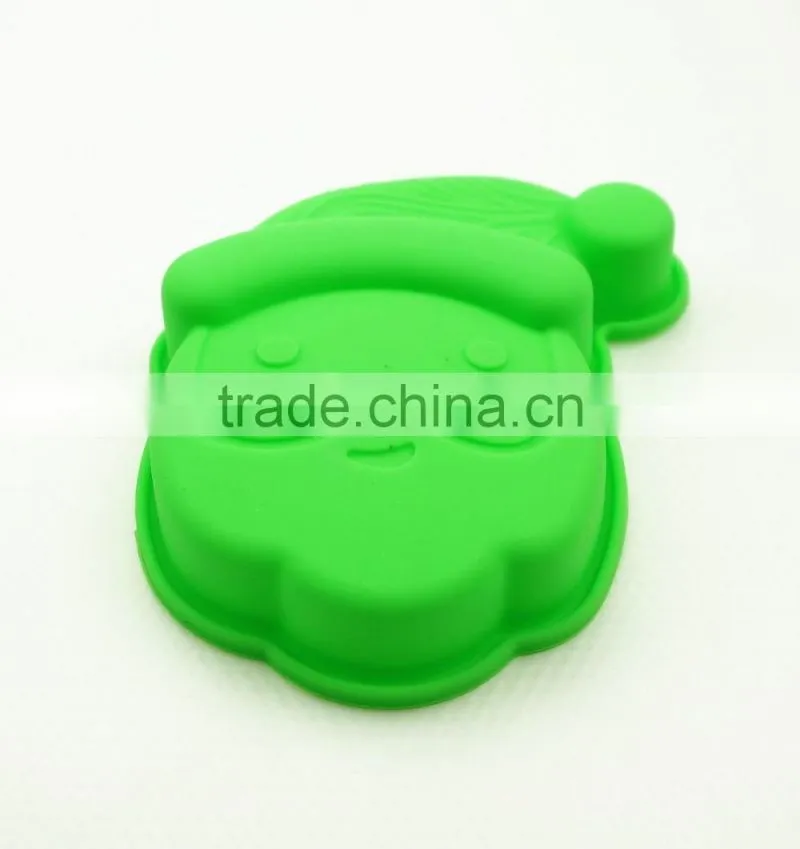 11183 High Quantity Eco-friendly Santa Claus shape silicone chocolate mould,soap mold,diy cake mould