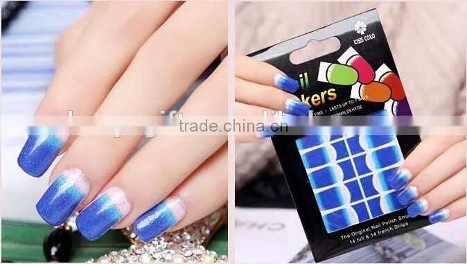 High quality gradient color nail sticker, Gradient nail stick Fashion Nail art