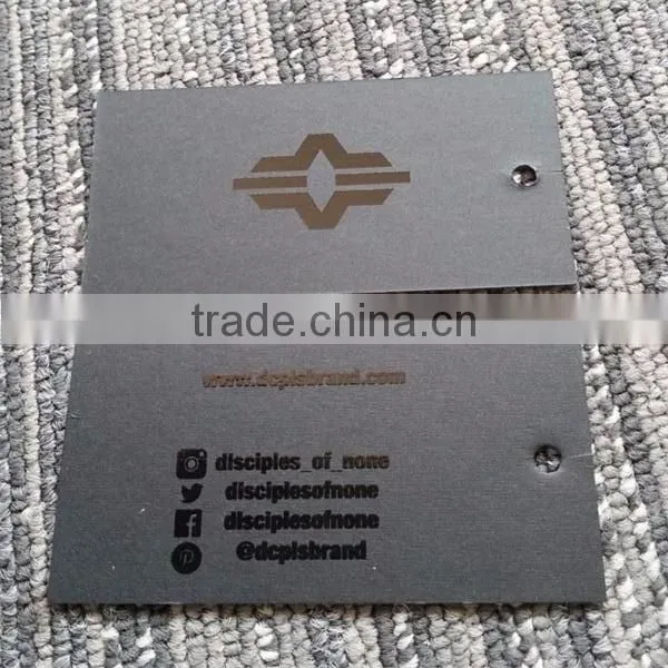 2016 hot sales custom high quality offset printing jeans Hang Tags Swing Tags