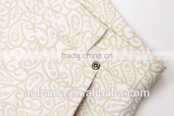 High Quality 100% Cotton Jacquard Fabric Womens New Fashion Trousers