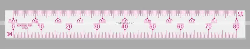 Kearing high quality garment Scale Rulers 1/4, 1/5,sanwich line flexible plastic ruler #8502