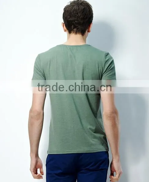cotton t-shirt for men/men's short sleeve t shirt/shirts for men v neck