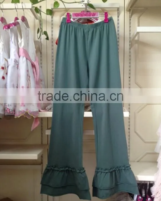 wholesale plus size fashion design loose women cotton knit ruffle pants