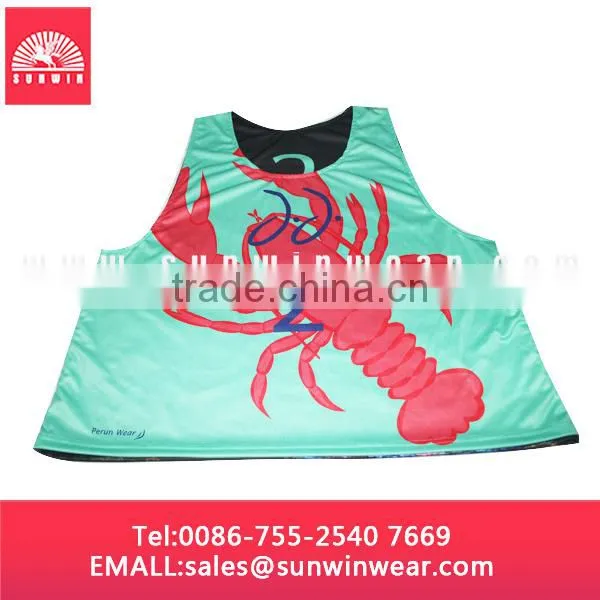 Custom Reversible Training Sports Mesh Bibs Pinnies, sublimated lacrosse jersey