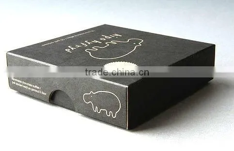 open lid hardboard chocolate box