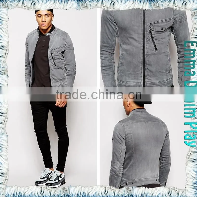 Men Denim New Fashion Long Sleeves Motorcycle Jacket