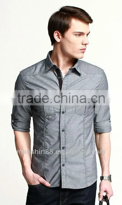 men's slim fit oxord casual shirt for men