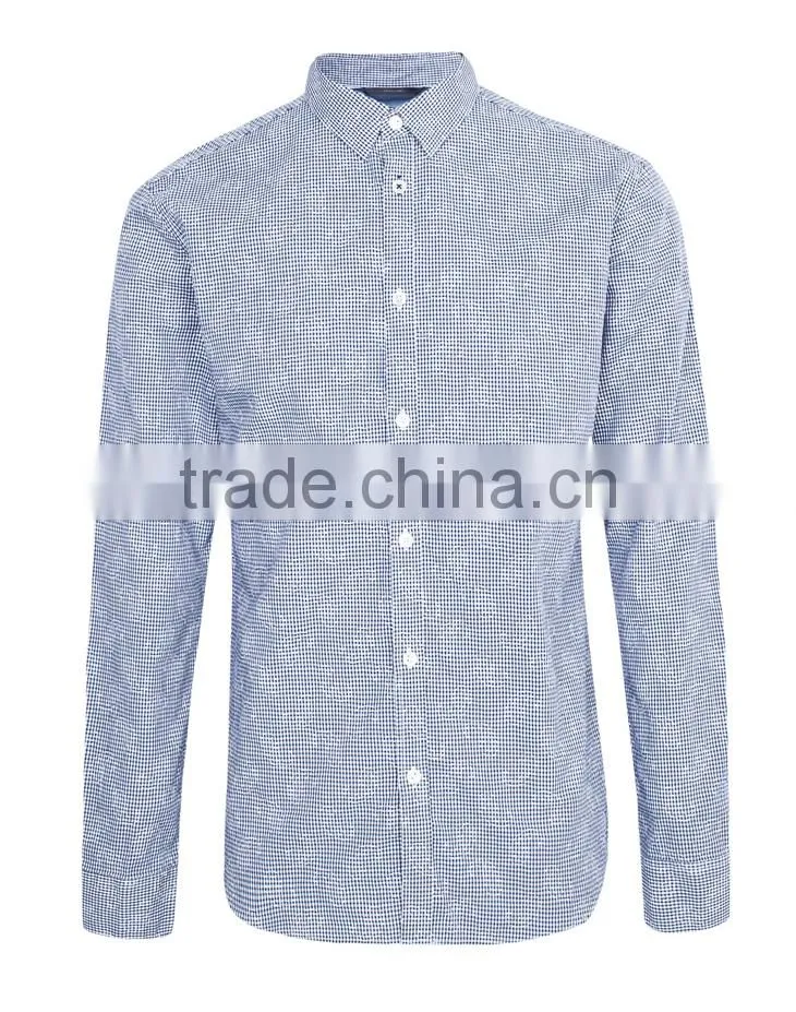 Latest style cotton long sleeve plaids youth young men shirts