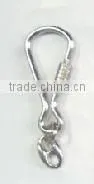 Metal rotating hook with exclamation Led Key Chain