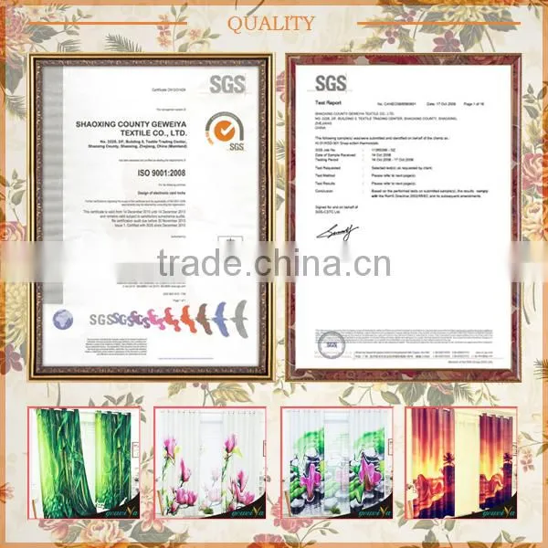 Custom Blackout Fabric 3D Digital Printed Curtain