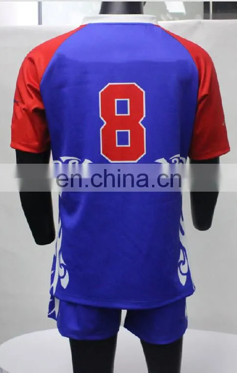 high quality durable tear resistance 100% polyester Custom Sublimation rugby jersey