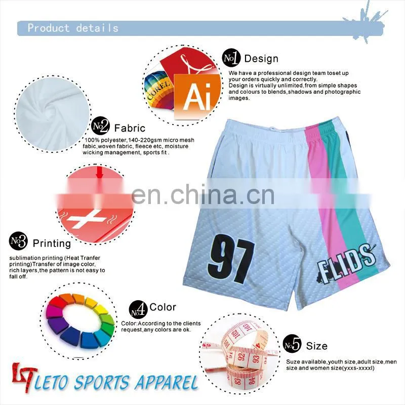 wholesales sublimated print lacrosse short,youth team/club lacrosse pinnies for men