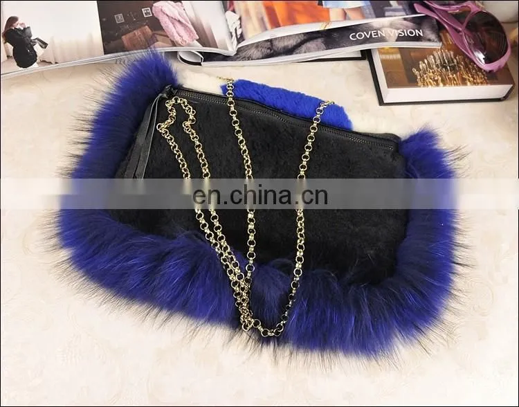 2016 Top Fashion and Luxury Real Sheep Skin Fur Bag / Lady Monster Fur Bag